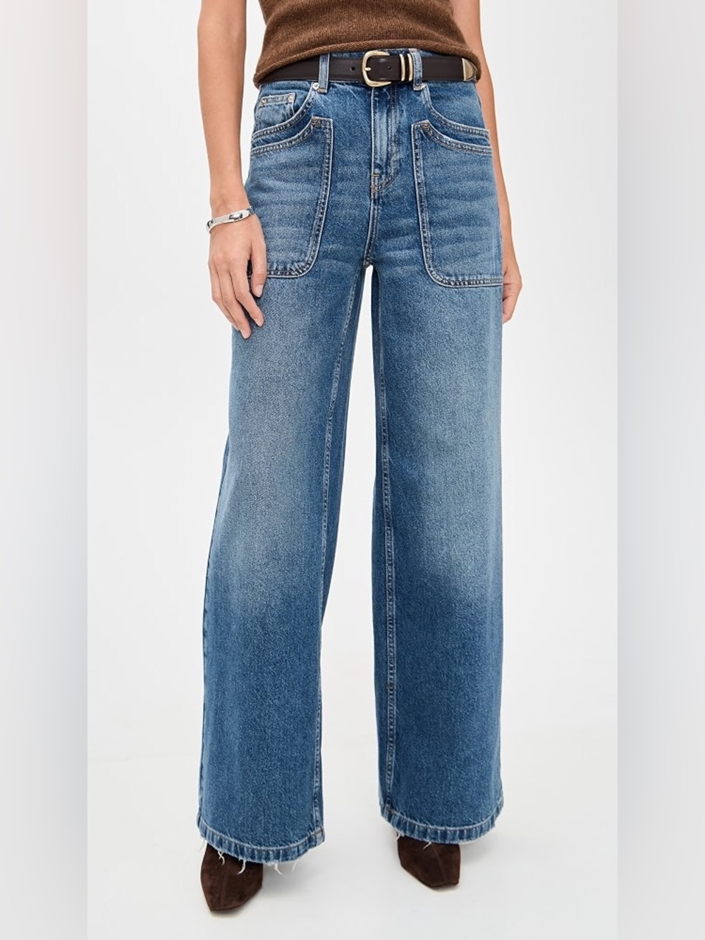 *New* ba&sh Zoel Wide Leg Jeans, Size 38 (FR)= US Medium